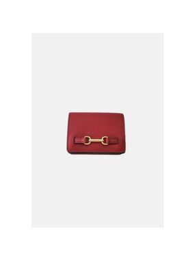 Michael Kors Red Pebbled Leather Gold Wallet